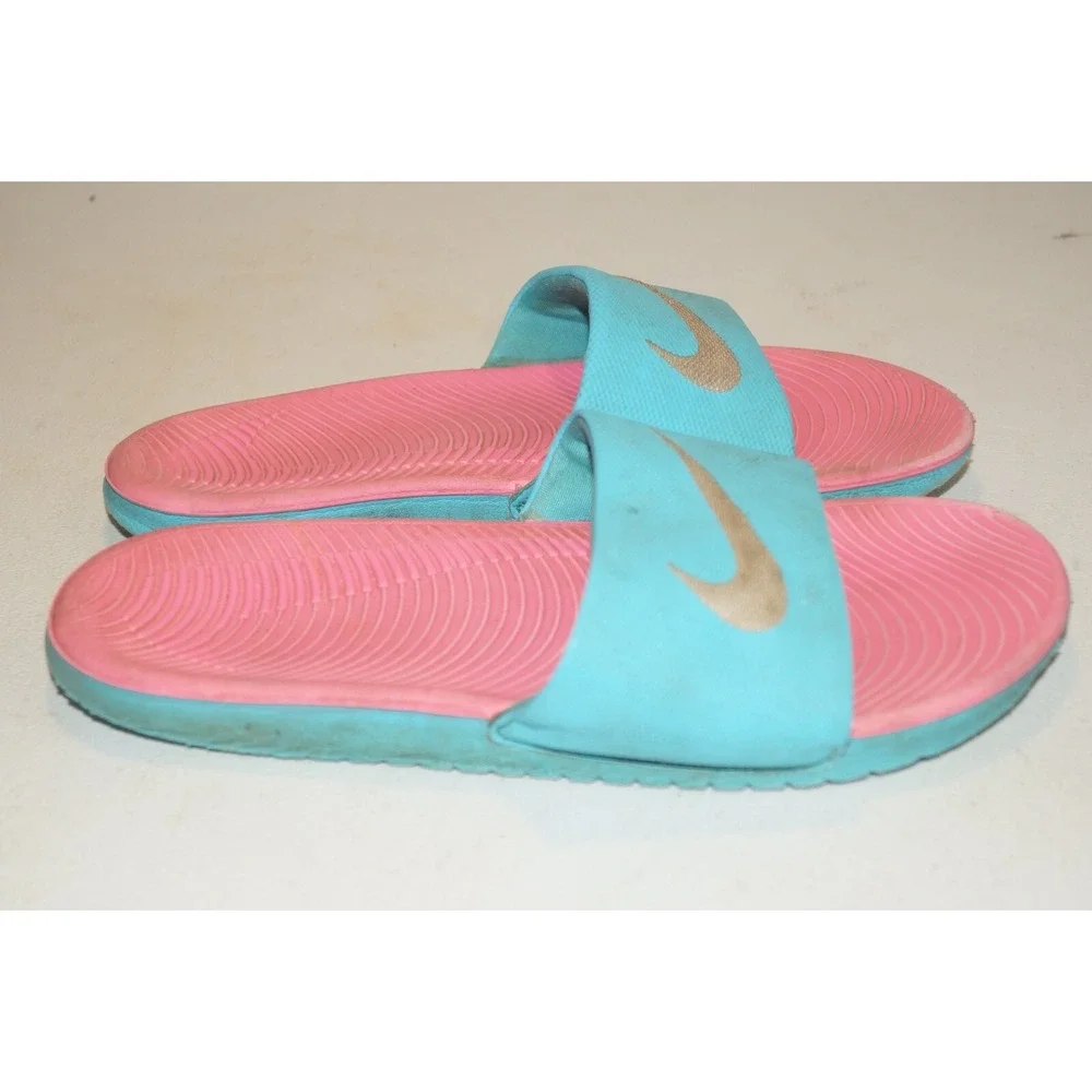 Nike Slip On Slide Sandal Pink Blue Kawa U74